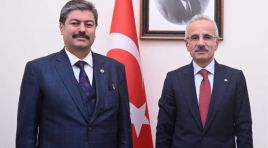 NECMETTİN ERKÂN ULAŞTIRMA BAKANI ABDÜLKADİR URALOĞLUNU ZİYARET ETTİ